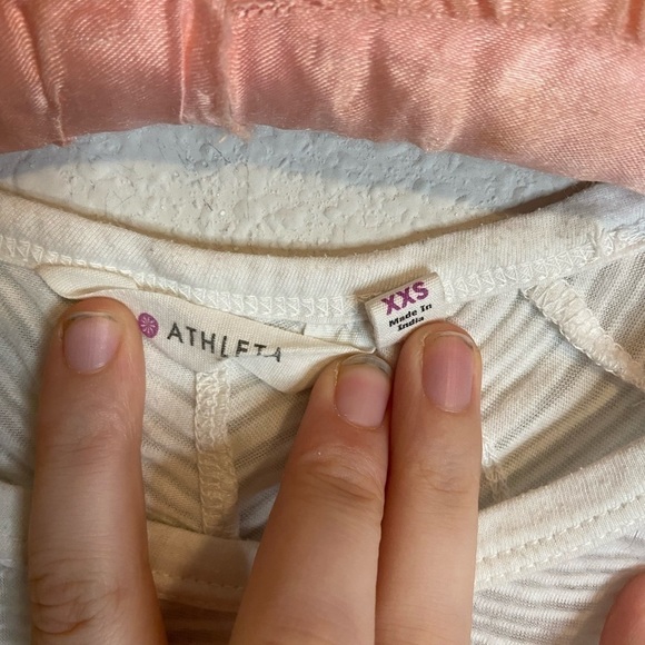 Athleta striped Shiva Amalfi Blue Stripe ombré long sleeve size xxs - Picture 2 of 3